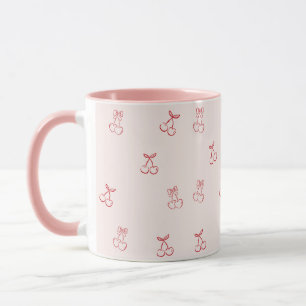 Kirschumriss Minimalismus Tasse
