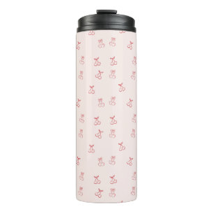 Kirschumriss Minimalismus Thermosbecher