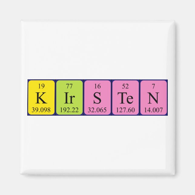 Kirsten Periodenmagnetmagnet Magnet (Vorne)