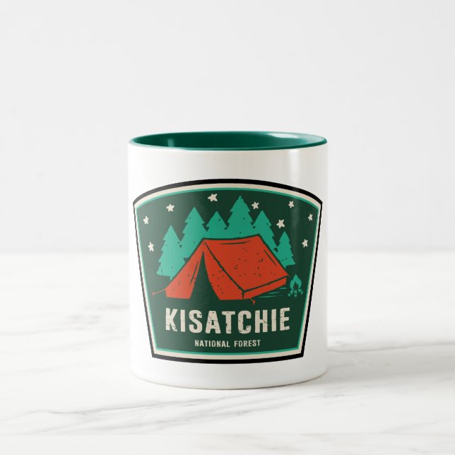 Kisatchie National Forest Louisiana Camping Zweifarbige Tasse (Mittel)