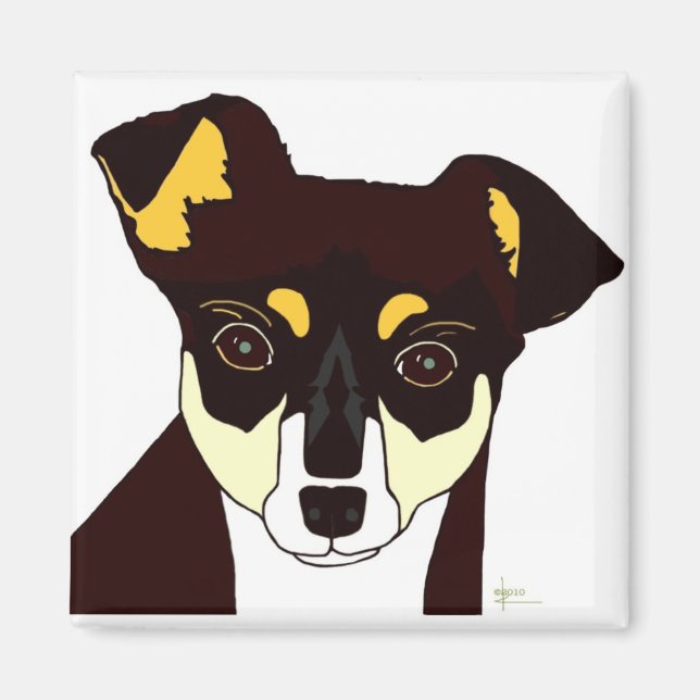 Kisha Chihuahua Magnet - Weiß (Vorne)