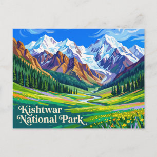 Kishtwar-Nationalpark Indien Postkarte