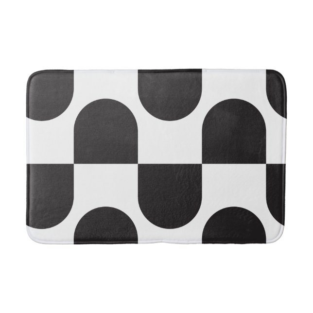 Kismet Black & White Badematte (Vorderseite)