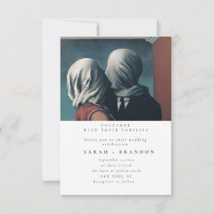 Kiss Ancien faire-part de mariage de peinture