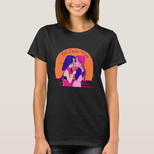 Kiss at Sunset Lass Liebe Win T-Shirt