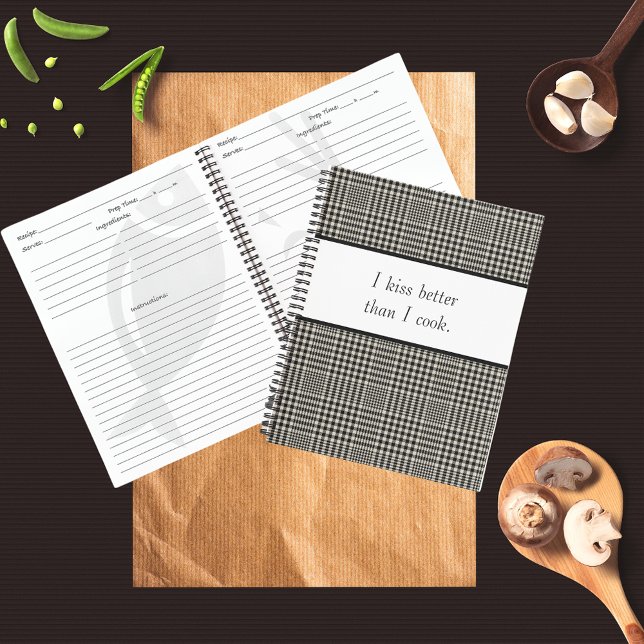 Kiss Better than Cook Funny Recipe Book Notizbuch (Von Creator hochgeladen)