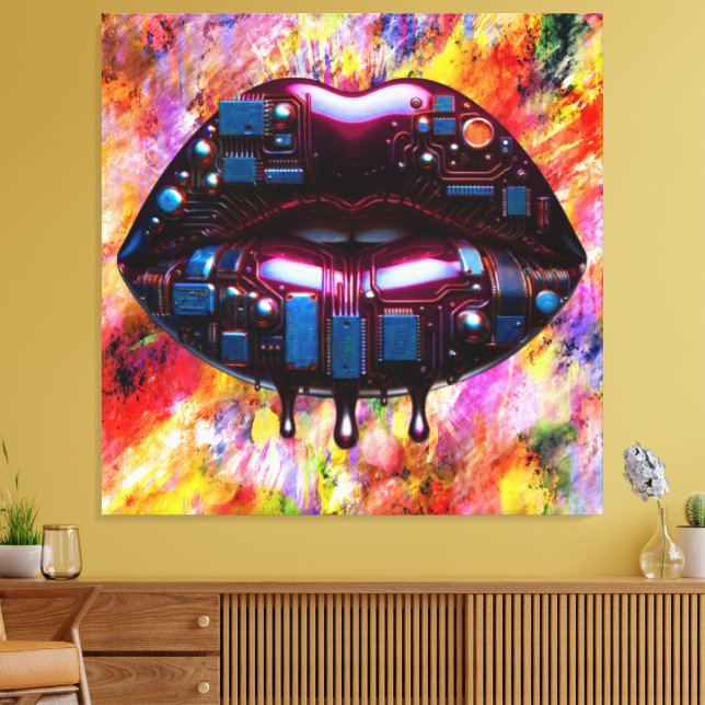 Kiss Board Canvas Print Picture Version 1 Leinwanddruck (Insitu (Wohnzimmer))