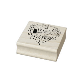 Kiss - Briefmarke der Holzkunst Gummistempel
