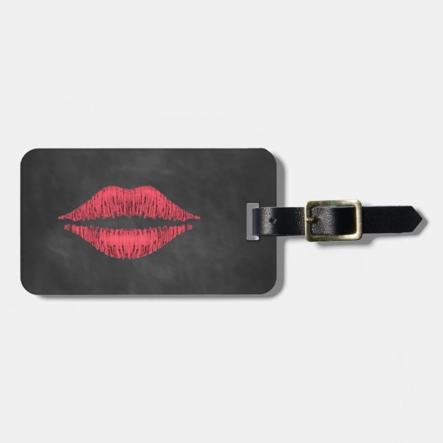 Kiss Chalkboard Gepäcktag Gepäckanhänger (Vorderseite horizontal)