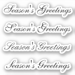Kiss-Cut Custom Greeting x4 #24 (Grüne der Saison) Aufkleber