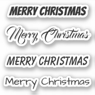 Kiss-Cut Custom Greeting x4 #35 (Frohe Weihnachten Aufkleber