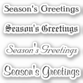 Kiss-Cut Custom Greeting x4 #6 (Begrüßung der Sais Aufkleber