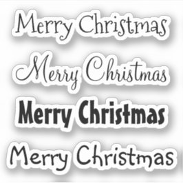 Kiss-Cut Custom Greeting x4 #7 (Frohe Weihnachten) Aufkleber