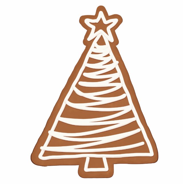 Kiss-Cut Gingerbread Baum Cookie Weihnachtsausschn Fotoskulptur Ornament (Vorne)