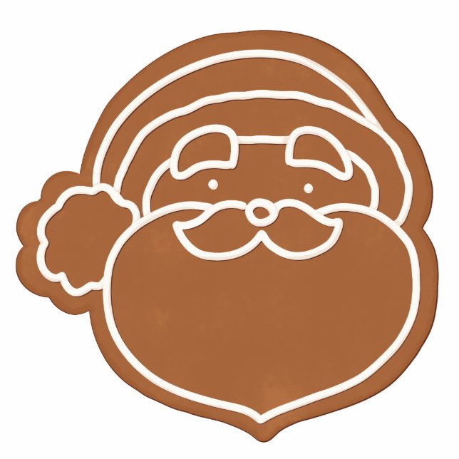 Kiss-Cut Gingerbread Weihnachtsweihe Fotoskulptur Ornament (Vorne)