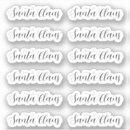 Kiss-Cut Santa Claus Signature Abigaile Sticker