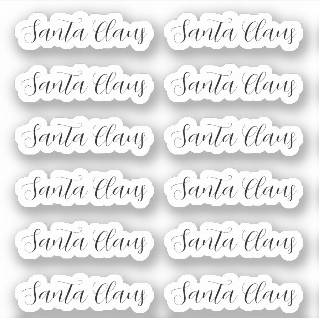 Kiss-Cut Santa Claus Signature Abigaile Sticker (Vorderseite)