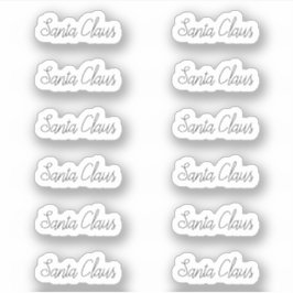 Kiss-Cut Santa Claus Signature Alexandrea Sticker