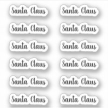 Kiss-Cut Santa Claus Signature Angeletti Script