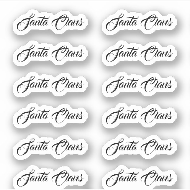Kiss-Cut Santa Claus Signature Bandung Sticker (Vorderseite)