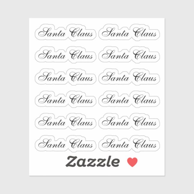 Kiss-Cut Santa Claus Signature Vivace Aufkleber (Blatt)