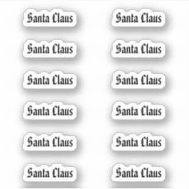 Kiss-Cut Santa Claus Unterschrift amerikanischer T Aufkleber