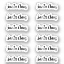 Kiss-Cut Santa Claus Unterschrift Angela Skript