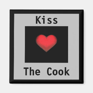 Kiss das Cook Gray & Black Magnet