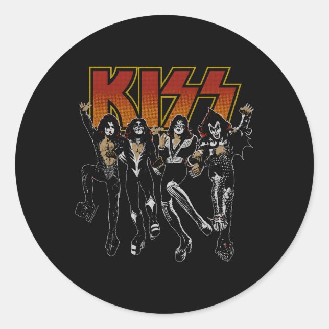 Kiss Destroyer Coon Runder Aufkleber (Vorderseite)
