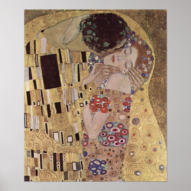 Kiss Detail - Gustav Klimt Poster (Vorne)