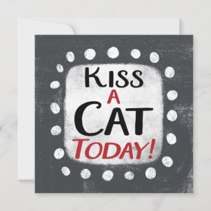 Kiss eine Katze heute Grußkarte Karte