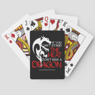 Kiss einen Drachen, der Karten spielt Spielkarten