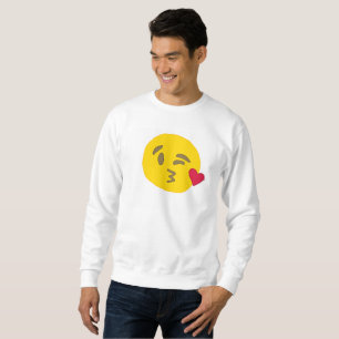 kiss emoji mens sweatshirt