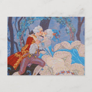 Kiss Fashion Plate ~ Vintage Marie Antoinette Postkarte