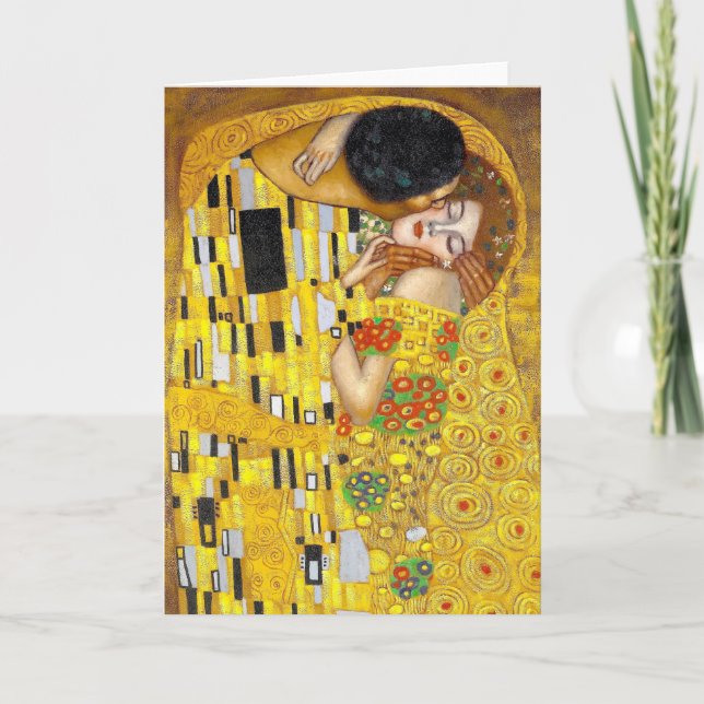Kiss - Grußkarte Gustav Klimt Karte (Vorderseite)