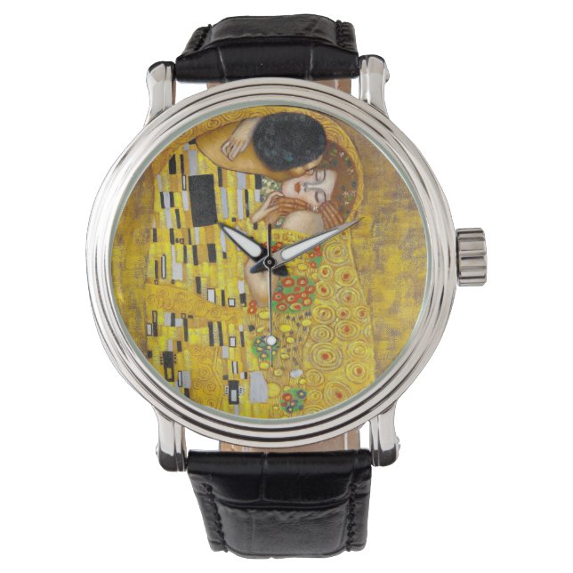 Kiss - Gustav Klimt Armbanduhr (Vorderseite)