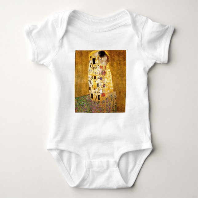 Kiss Gustav Klimt Baby Strampler (Vorderseite)