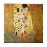 Kiss Gustav Klimt Fliese<br><div class="desc">Kaiserlicher österreichischer Maler Gustav Klimts Meisterwerk : Das Kissengemälde</div>