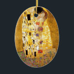 Kiss Gustav Klimt Keramikornament<br><div class="desc">Kaiserlicher österreichischer Maler Gustav Klimts Meisterwerk : Das Kissengemälde</div>