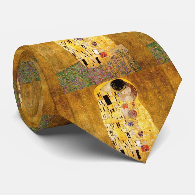 Kiss Gustav Klimt Krawatte (Gerollt)