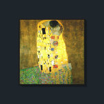 Kiss ~ Gustav Klimt Leinwanddruck<br><div class="desc">Das ist der Kuss, der 1907 von Gustav Klimt gemalt wurde. Es ist das bekannteste Jugendstil-Gemälde der Geschichte</div>