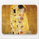 Kiss Gustav Klimt Mousepad<br><div class="desc">Kaiserlicher österreichischer Maler Gustav Klimts Meisterwerk : Das Kissengemälde</div>