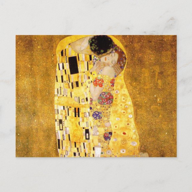 Kiss Gustav Klimt Postkarte (Vorderseite)