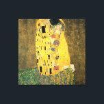Kiss - Gustav Klimt Print Leinwanddruck<br><div class="desc">Dies ist ein Vintages Bild mit dem Titel "Der Kuss" von Gustav Klimt.</div>