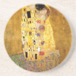 Kiss Gustav Klimt Sandstein Untersetzer<br><div class="desc">Kaiserlicher österreichischer Maler Gustav Klimts Meisterwerk : Das Kissengemälde</div>