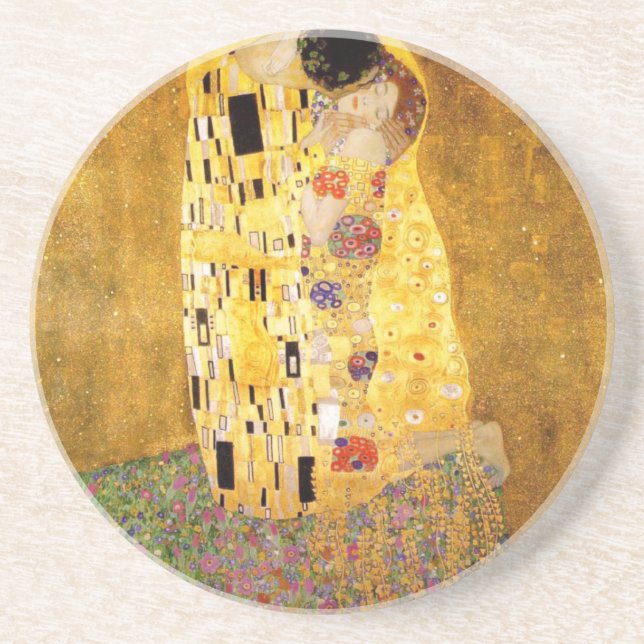 Kiss Gustav Klimt Sandstein Untersetzer (Vorne)