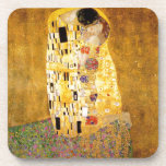 Kiss Gustav Klimt Untersetzer<br><div class="desc">Kaiserlicher österreichischer Maler Gustav Klimts Meisterwerk : Das Kissengemälde</div>