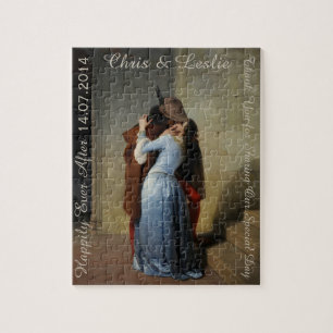 Kiss / Il Bacio puzzle d'art de texte personnalisé