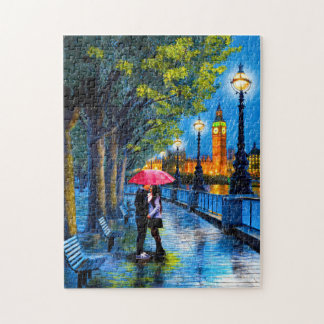 Kiss In The Rain - Londres Big Ben Jigsaw Puzzle