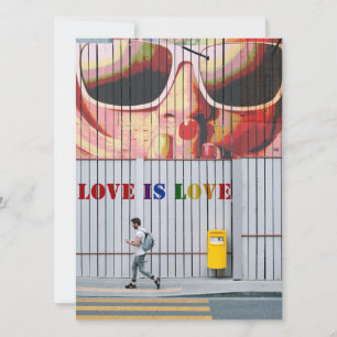 Kiss-Liebe ist Liebe Gay/Lesben Save the Date Kart